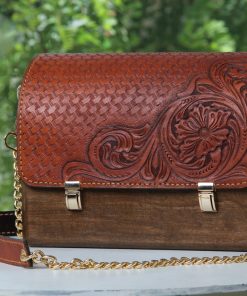 Wooden body bags engraved in Cow Leather 5